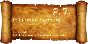 Pilinszki Tacitusz névjegykártya